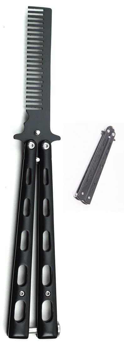 Black Butterfly Comb Practrice Balisong Trainer Knife MODEL II
