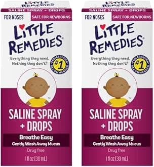 Little Remedies Little Noses Saline Spray Drops - 1 Fl Oz (Pack Of 2)