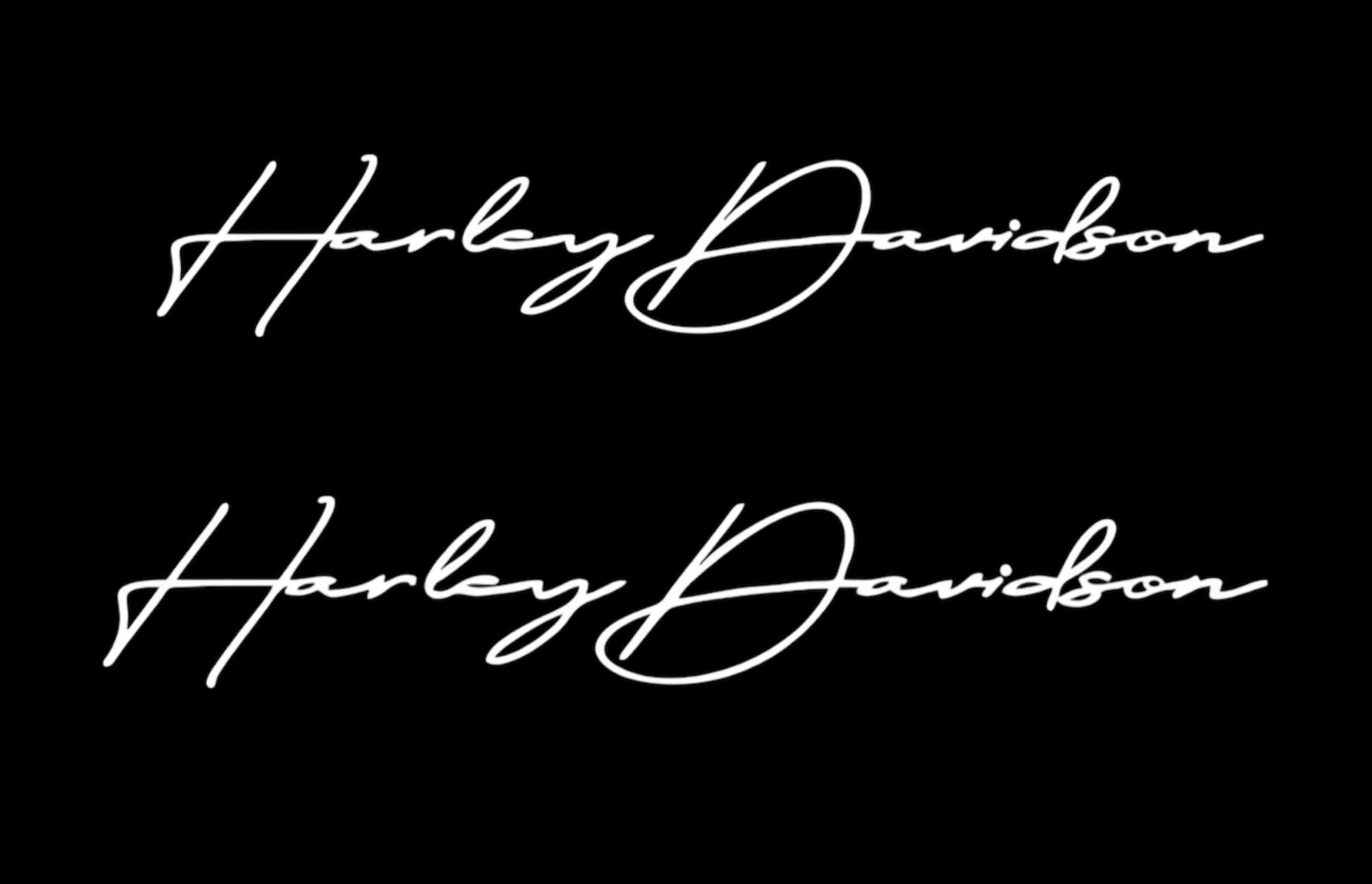 handscript 2"x10" Moto Harley #2 Piece Waterproof, Easy to Apply. (White)