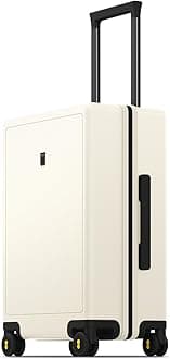 Luminous Luggage, Cream White, Carry-On 20 Inch, Casual