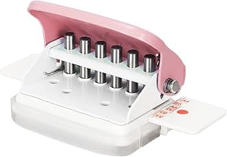 Mini Binding Machine, 6 Holes Cinch Book Binding Machine, Punching 5 Sheets, for 30 Holes B5 26 Holes A5 20 Holes Flipchart Inner Pages Punching()