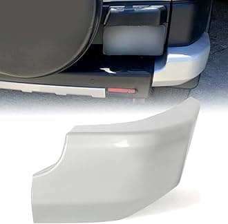 ECOTRIC Rear Bumper End Caps Cover Right Passenger Face Bar Extension End Painted Silver Compatible with 2007-2014 Toyota FJ Cruiser Replace for TO1105121 5246235021