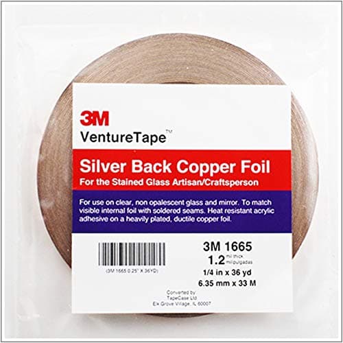 3 Rolls - 1/4 Inch Venture Silver Backed Copper Foil