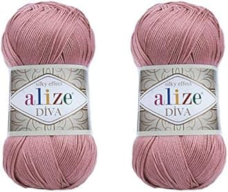 Alize Diva Yarn Hand Knitting Yarn 100% Microfiber Acrylic Yarn Alize Diva Silk Effect Yarn Crochet Art Lace Craft 2 Ply 200gr 767yd Diva