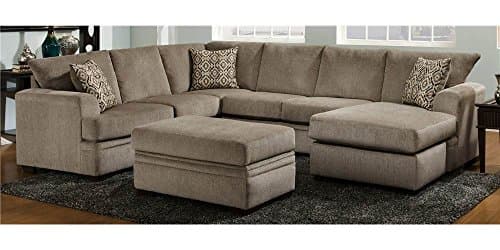 Chelsea Home 2-Pc Sectional Sofa Set in Pewter