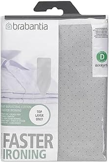 Bravancia 264528 Ironing Board Cover, Cotton, Width 53.1 x Depth 17.7 inches (135 x 45 cm), Spare Cover, Silicone Treatment, Size D