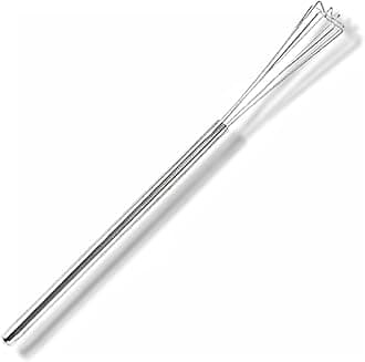 Rattleware 10.25" Long-Handle Silver Espresso Whisk - Perfect Coffee Distribution, Stainless-Steel Triangular Design, Ideal for Commercial & Home Use