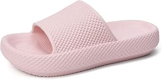 FUNKYMONKEY Slides for Women Quick Drying Non-Slip Bathroom Shower Sandals