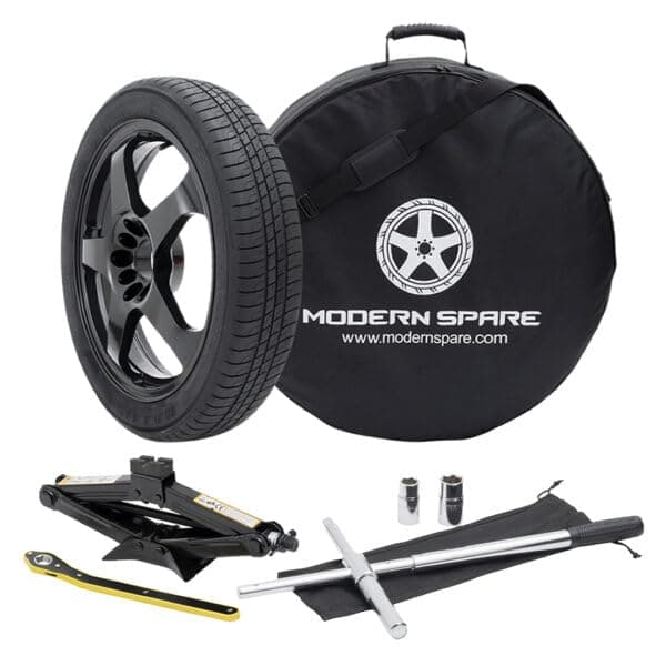 Modern Spare Complete Compact Spare Tire Kit With Carrying Case - Fits 2013-2020 BMW 4 Series (1st Gen F32/F33/F36)