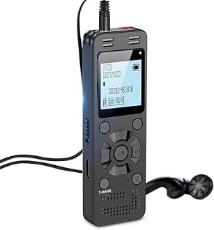 128GB Digital Voice Recorder with Playback - EVISTR 9296 Hours Voice Activated Recording Device Audio Dictaphone with Password MP3 Player for Lectures Meetings