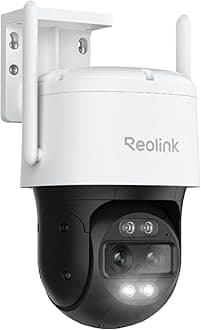 – REOLINK Wired WiFi Outdoor Security Camera, 4K 8MP Dual Lens, 360° PTZ Camera, Auto Tracking, 2.4/5GHz Wi-Fi Smart Person/Vehicle/Animal Detection, 6X Hybrid Zoom, Color Night Vision, TrackMix WiFi