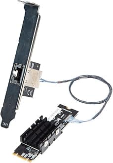 IO Crest 10 Gigabit M.2 M Key Ethernet Network Expansion Card