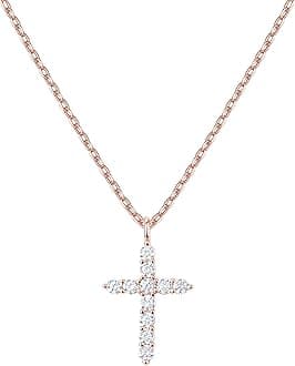 PAVOI 14K Gold Plated Cross Necklace for Women | Cross Pendant | Gold Necklaces for Women