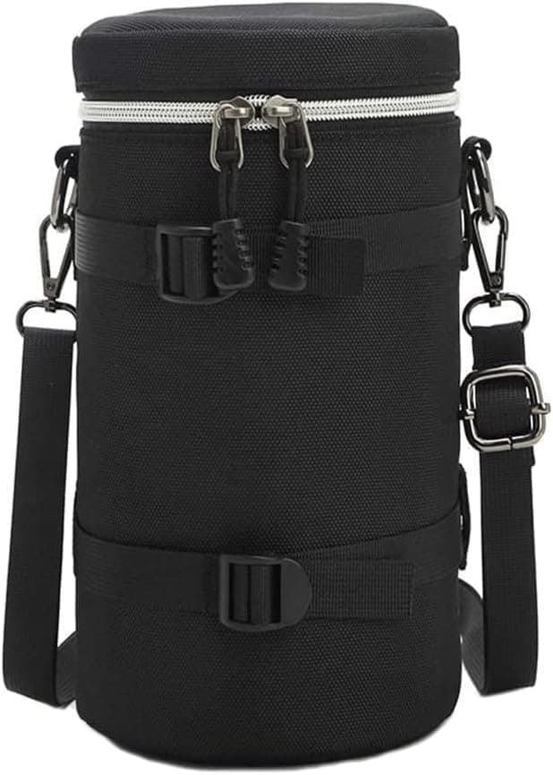 HomyWord Large Extra Thick Water-Resistant Protective Durable Nylon Lens Bag Case/Lens Pouch/Lens Bag with Shoulder Strap for DSLR Camera Lens for Canon 70-200/2.8IS 100-400 (L)