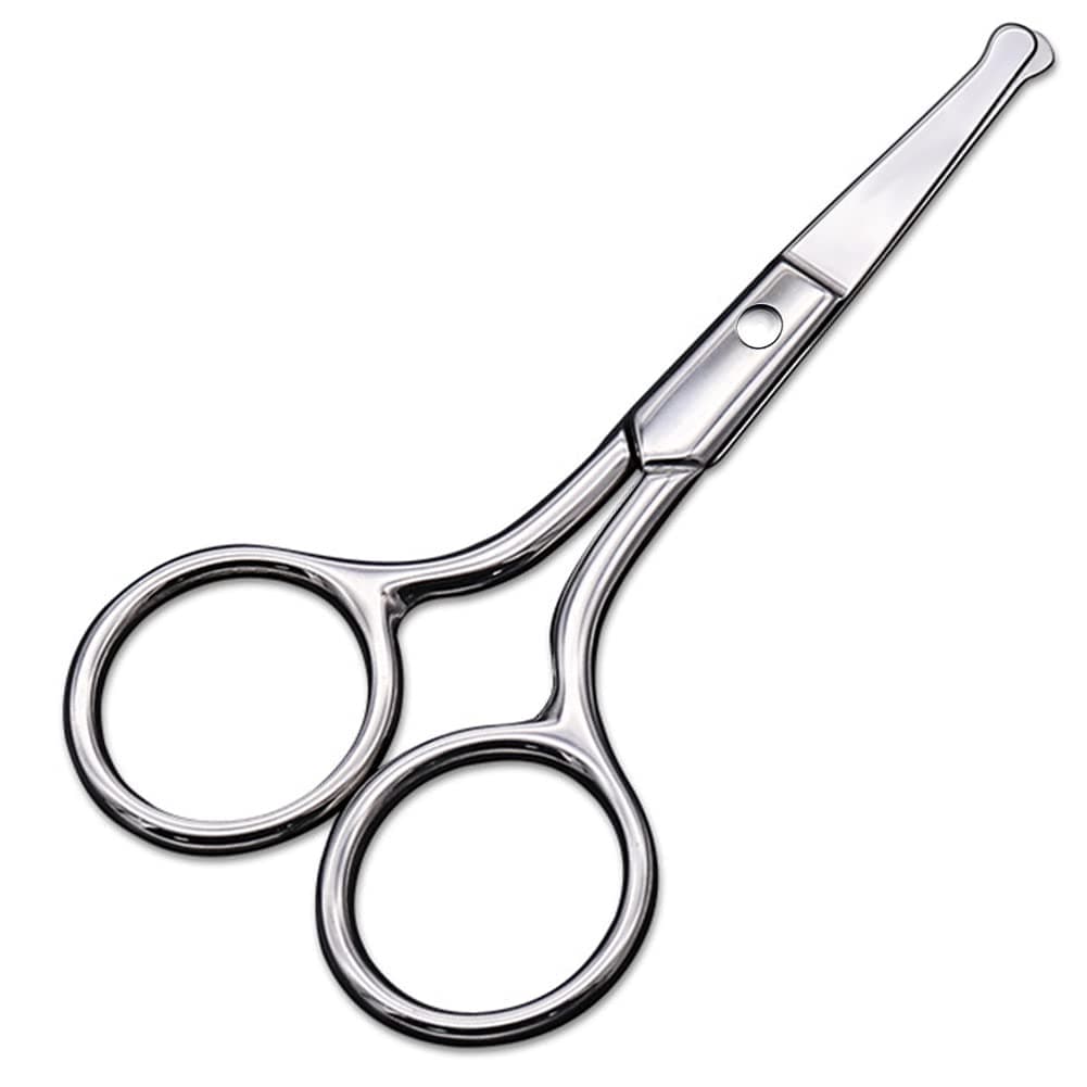 Small Scissors, Eyebrow Scissors, Nose Hair Scissors Round Tip Design, Will Not Hurt the Nasal Cavity. Professional Grooming Scissors for Hair, Eyelashes, Nose, Eyebrow Trimming, Mustache. -