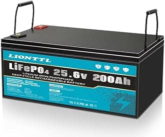 24V 200Ah LiFePO4 Battery, 5000+ Deep Cycle,Rechargeable Lithium Ion Phosphate Leisure Battery with BMS,for Solar Systems