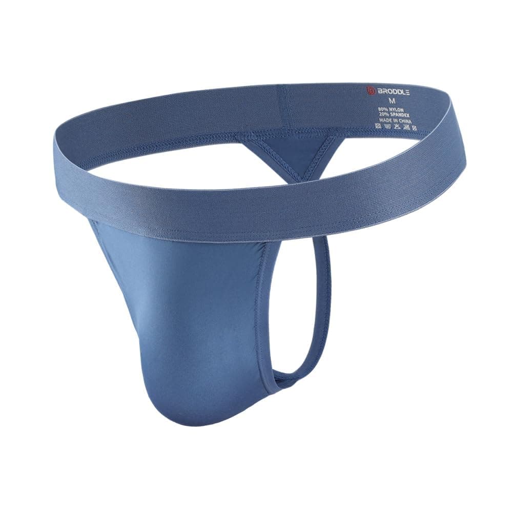 BRODDLEMen's Nylon Thong Underwear G-String Low Rise T-Back Bulge Pouch Workout for Men