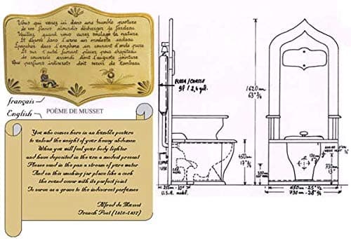 "Dagobert" Wooden Toilet Throne in Solid Ash with Full Set of Accessories in Berain Vert