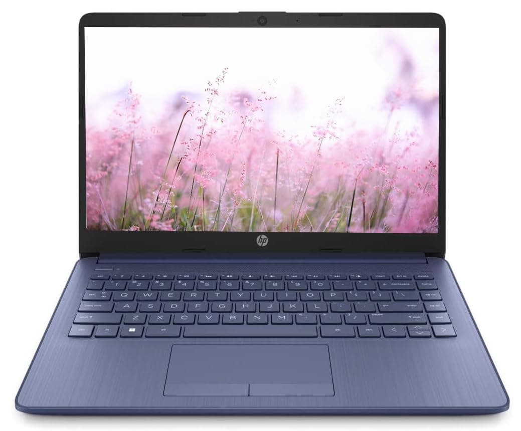 HP Portable 13.8" HD IPS Laptop, Intel Celeron N Processor Up to 2.78GHz, 4GB DDR4, 64GB SSD, HDMI, Webcam, Bluetooth, Windows 11, Pastel Blue (Renewed)