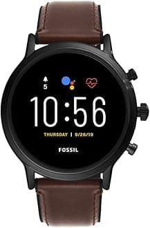 Fossil Gen 5 Carlyle Touchscreen Men's Smartwatch with Speaker, Heart Rate, GPS and Smartphone Notifications - FTW4026, Black