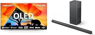 PHILIPS Ambilight 65OLED759 4K OLED Smart TV with PHILIPS TAB6309 Soundbar [Energy Class F]
