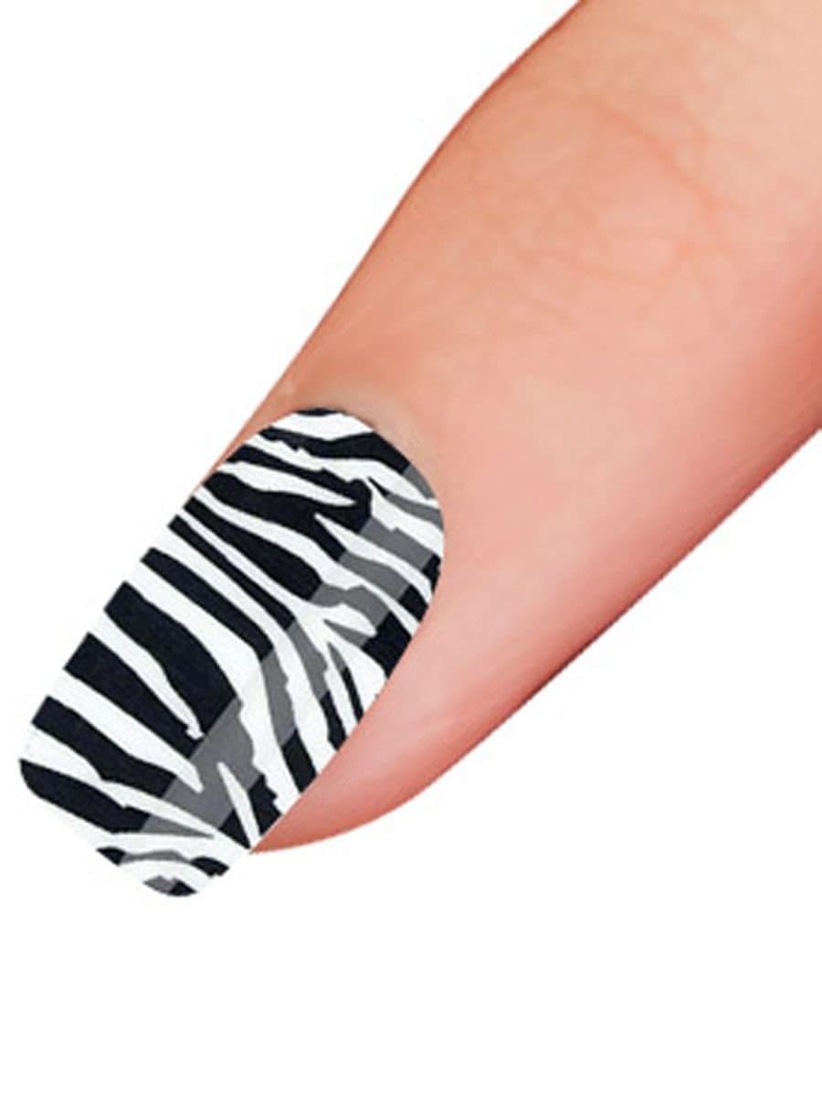 Zebra Nail Polish Stick-On Strips