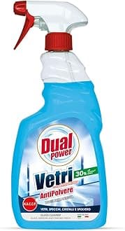 Dual Power Vetri Anti-Dust Glass Cleaner, 750 ml, Anti-Streak Formula