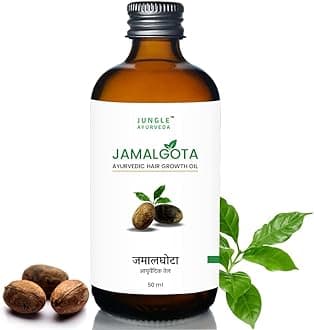 Jungle Ayurveda Jamalgota Ayurvedic Hair Oil 50 Ml | Hair Fall Control And Hair Growth With Camphor & Coconut Oil - Nourishes Scalp & Stimulates Roots For Men & Women