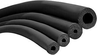 CHEMYO Foam Tubular Pipe Insulation For 1/4 1/2 5/8 3/4 Inch Pipe, Rubber Tubing For Indoor Outdoor Weather Stripping Air Conditioner Heat Insulation Tube, 5.6/6Ft Long, 3/8 4/7 3/4 Inch Wall