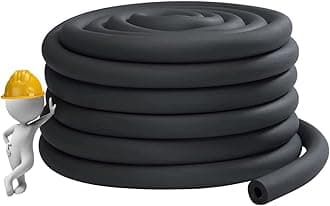Industry Pipe Insulation, 3/4" 1" 1-1/4" 1-1/2" 2" 2-1/2" 3" 3-1/2" 4" Foam Insulation Tube, Anti-Freeze Waterproof Rubber Hose for Hot and Cold Water Pipes (Color : 0.79", Size : ID 3-1/2")