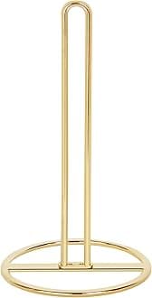 Gold Paper Towel Holder Countertop, OBODING, Kitchen Paper Towel Stand Holder for Kitchen Organization and Storage, Paper Towel Holders for Standard and Large Size Rolls (Gold)