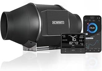 AC Infinity CLOUDLINE T4, Quiet 4” Inline Duct Fan with Temperature Humidity Controller - Ventilation Exhaust Fan for Heating Cooling Booster, Grow Tents, Hydroponics