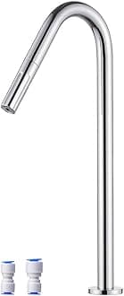 IbergrifM22302 Drinking Tap, Brass Kitchen Sink Purifier Faucet, Fits All Water Filter Reverse Osmosis Systems, Silver