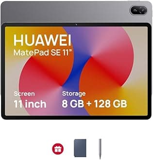HUAWEI MatePad SE Tablet, 11-inch Eye Comfort Display, Large Capacity Battery, 8GB+128GB, Wifi, M-pencil in-box, Nebula Gray + FOC