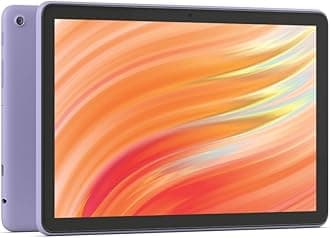 Like-New Amazon Fire HD 10 tablet (newest model) built for relaxation, 10.1" vibrant Full HD screen, octa-core processor, 3 GB RAM, 32 GB, Lilac