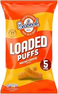 VSTARChips Crisps Bags Collections - Deliciously light & Crispy Chips Bags (Loaded Puffs nacho cheese 5 x 16g, 4 Packs)