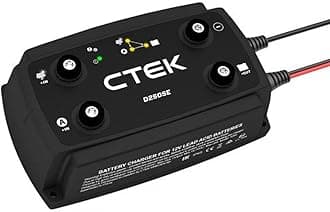 CTEK D250SE, 20A, 12V Battery Charger For Starter And Service Batteries In RV, Truck And Overlanding Vehicles, Solar Battery Maintainer, 12V Lithium Ion Battery Charger And Smart Alternator Compatible