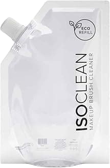 ISOCLEAN Makeup Brush Cleaner – Gentle Daily Use Solution, Reduces Product Buildup, Improves Application, Easy Clean Brush Cleaning Solution & Sponge Cleaner - Refill Pouch, 165ml