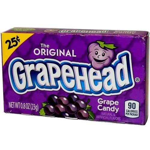 Grapeheads Fruit Candy 23g The Original Grapehead - American Candy & Sweets