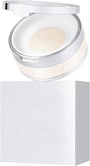 AzoneeLoose Powder With Mirror, Loose Setting Powder For Mature Skin, Smooth Face Make-up, Long Lasting Translucent Setting Powder, Matte Powder, Milk Makeup, Matte Finish Oil Absorbing Face Powder