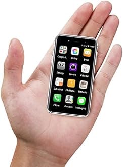 Mini Smartphone, Unlocked The World's Smallest Cell Phone 3.0 Inches Android Mini Phone 2G+32G Quad Core 5.0MP Dual SIM 3G Mobile Smartphone (White)