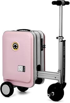 AirwheelSE3S Smart Riding Luggage Electric Suitcase Scooter with Removable Battery (pink)