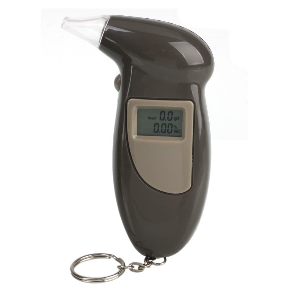 Portable Digital LCD Display Breathalyzer Breath Alcohol Tester Detector Analyzer Sensor with Mouthpiece for Driver Grey