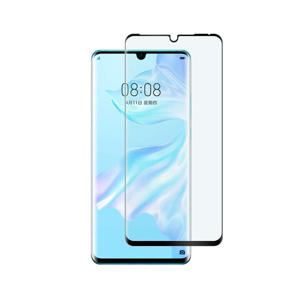 WHJJK For Huawei P30 Pro Screen Protector, Free Case Friendly HD Clear Bubble Scratchproof Tempered Glass Screen Protector Fit For Huawei P30 Pro Phone. Clear Black
