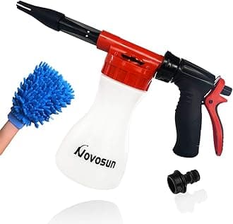 Car Wash Foam Gun, Adjustable Hose Wash Sprayer with Adjustment Ratio Dial Foam Blaster Fit - Foam Cannon Attaches to Any Garden Hose (with Wash Kit)