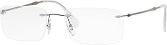 Ray-Ban mens Rx8755 Titanium Rectangular Prescription Eyeglass Frames