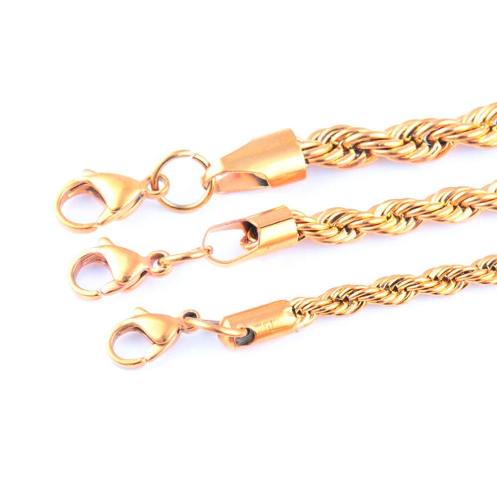 9mm Big Gold Rope Chain