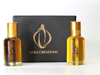 Original/Arabian (Oud Mukhallat & Hina) Attar Perfume - 12ml Each { With 1 Surprise Gift } Dubai Most Wanted Aroma, Long Lasting | Alcohol Free, Vegan & Pure - Unisex