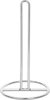 Paper Towel Holder Countertop, OBODING, Kitchen Paper Towel Stand Holder for Kitchen Organization and Storage, Paper Towel Holders for Standard and Large Size Rolls (Silver)