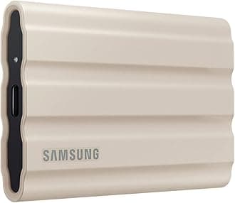SAMSUNG T7 Shield 1TB SSD, Beige, MU-PE1T0K/AM, T7 shield SSD